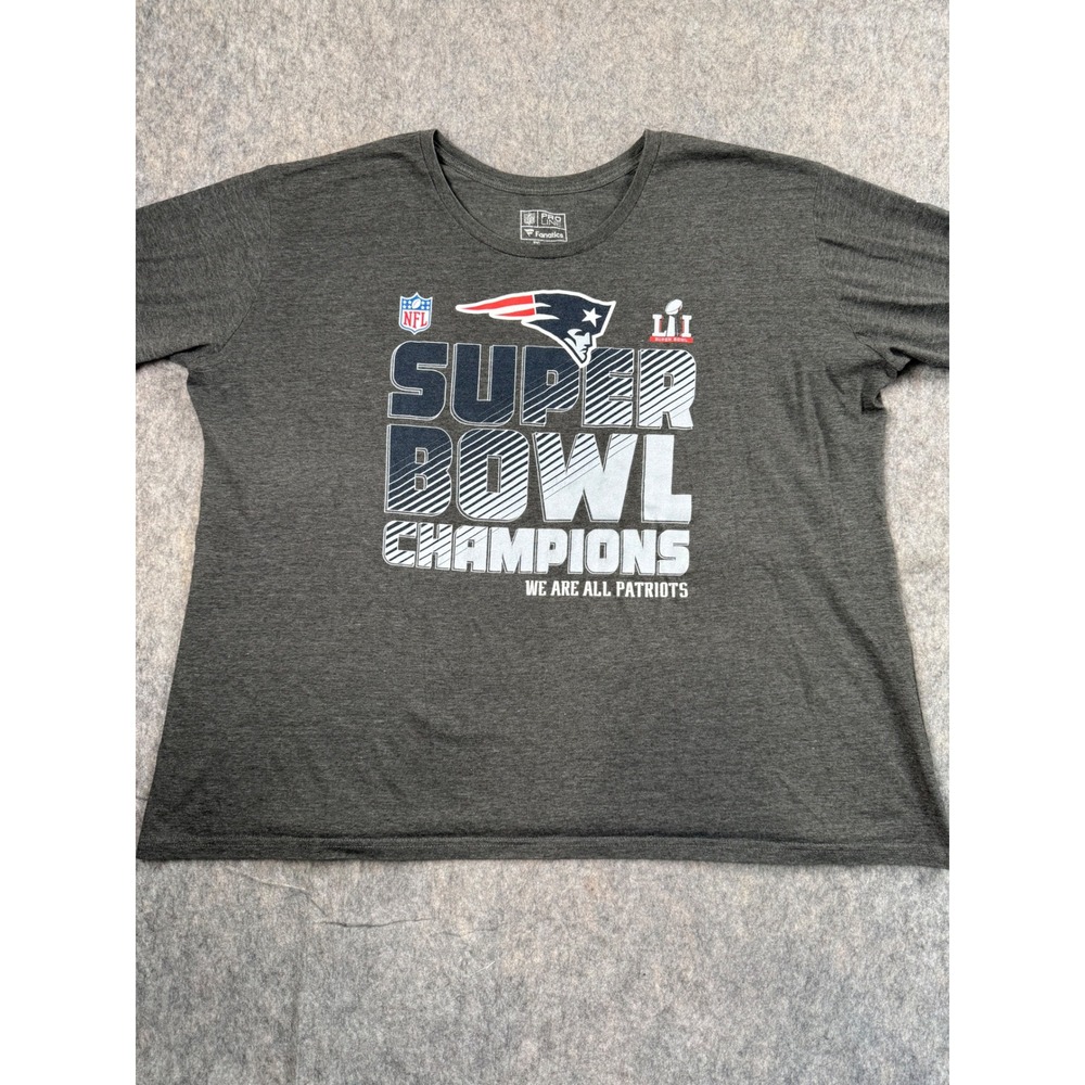 NFL Pro Line Fanatics New England Patriots Super Bowl LI Champion Shirt Mens 2XL